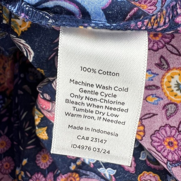 Talbots Petites Classic Shirt Size SP Colorful Cotton Career Casual - Picture 4 of 7